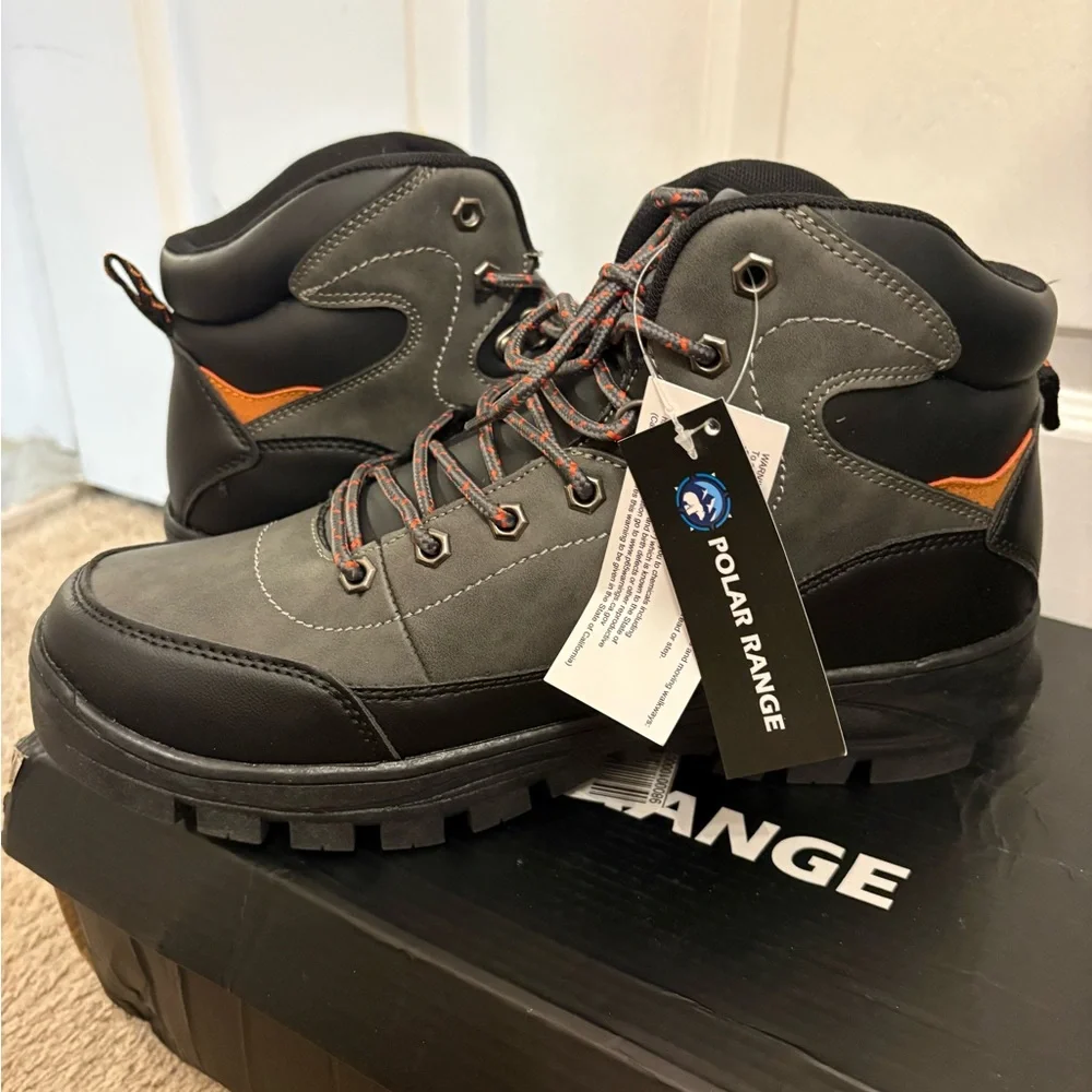 Polar Range Breton-01 Grey Hiking Boots Men’s US 11 New w/ Tags Rugged Trail